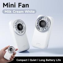 Mini Handheld Turbo Fan 100 Speed Portable USB Rechargeable with LED Digital Display 80000RPM Pocket Fan for Outdoor Travel balta