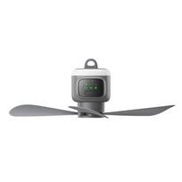 12000mAh Ceiling Fan Portable Outdoor Camping Fan Tent Air Circulator Cooler Rechargeable Electric Fan LED Light Remote Control pilka