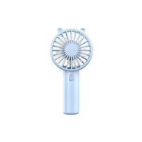 Handheld Fan Portable USB Rechargeable Desk Small Cooling Fan with Base Makeup Eyelash Mute Cooler Outdoor Fans Supplies mėlyna