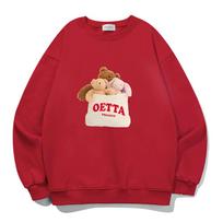Yda Friends Teddy Bear Oversized Sweatshirt_Ot3D031Rd Red/L