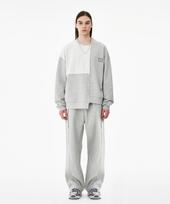 Moz Moz [Set] Reverse Asymmetrical Cut Heavy Terry Fleece Tracksuit Set Melange Melange/4