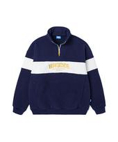 Ucla Unisex Polar Fleece Boa Half-Zip Block Sweatshirt [Navy] (Uzbltb2_45) Navy(45)/Fff