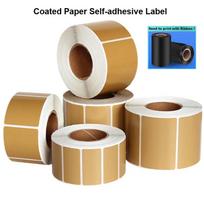 Thermal Transfer Printer Coated Paper Label 40*30 Three-proof Self-adhesive Label Sticker Carton Barcode Printing Paper Brown (Brown,30x20mm-1400pcs) ruda