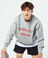Tantan Equality Campus Sweatshirt - Gray Red Gray/L