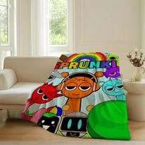 Music game S-SpRunki Blanket For Sofa Office Bed Plane Travel Sleep Read Relax Camping Soft And Warm Size: 75*100cm, Weight: 230 GSM
