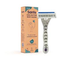 Sanfe Shea Butter Body Razor | Pack of 1 | Gentle Shave for Women Hair Removal Routine | Body Razor Tool for Smooth Grooming | Precision Shaving |