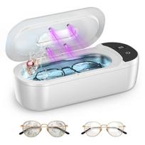 Ultrasonic Jewelry Cleaner, 400ml Sonic Cleaner for Rings, Glasses | 4 LED Light Display, 48kHz Ultrasonic Cleaner, 400ml 304 Tank