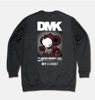 Doldol Dmk_Mtm_92 Graffiti Artist Devil Monkey Dmk Nft Character Long Sleeve Sweatshirt Long Sleeve Light Gray/Xl
