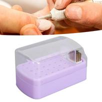 Cleaning Brush Nail Drill Bit Holder 30 Holes Nail Drill Bit Storage Box  Home Use