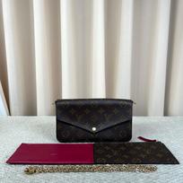 [Pre-Owned] Felicie Pochette Classic Monogram Coated Canvas And Leather Three-In-One Chain Bag - Very Good #1O82QFE ONE SIZE