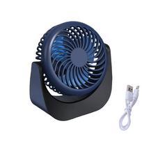Energy-Saving Mini Portable Desk Fan Air Turbo Tech USB Rechargeable Fan  Makeup Setting tamsiai mėlyna spalva