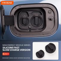 MIXSAS Magnetic Silicone Charging Port Cover EV Car Waterproof Dustproof Cap Protective Covers New Energy Car Accessories Black 1 Pair