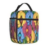 Bestselling Orchids Eco Friendly Picnic Lunch Bag Long Drive Insulated Lunch Pouch One Size