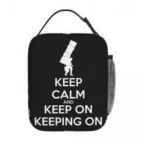 Keep Calm Keeping On Death Stranding Insulated Lunch Bags Leakproof Lunch Container Thermal Bag Tote Lunch Box Beach Travel Men One Size
