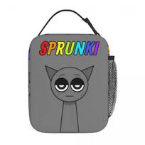 Sprunki Gray Insulated Lunch Bag Portable Game Lunch Container Cooler Bag Tote Lunch Box Beach Outdoor Men Women One Size