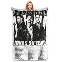 Jonas Bros Tour Print Blanket For Men Women Super Soft Warm JONAS20 Concert Throw Blankets 50x60 Inches Multiple Sizes Size: 75*100cm, Weight: 230 GSM