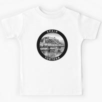 Tortosa Spain Linocut Style  Kids T-Shirt 160