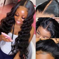 Hd Lace Frontal Wig 13x4 4x4 100% Human Hair Wigs Pre Plucked With Baby Hair Water Wave Wigs (as the picture,13x4)