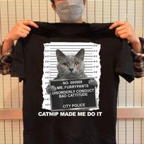 Catnip Made Me Do It Funny Cat Tee T-Shirt - Gift for Cat Lovers - Funny CaT-Shirt 4XL