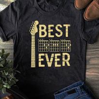 Guitarist Father Best Dad Ever D A D Chord Gifts Guitar T-Shirt - Funny Guitar Shirts, Guitar Player, Cool Music T-Shirt, Gift For Musician M