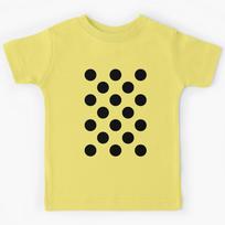 Black Polka Dots Flamenco Style Kids T-Shirt 150