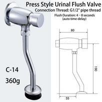 Concealed Brass Manual Control Water Saving Modern Urinal Flush Valve Wall Mounted Flushing Tap Bathroom Public Toilet Hospital