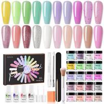 NOCIS Nail Extension Carving Dipping Powder Set 36 Colors Long-Lasting Reinforcement Home Manicure Essential 20 color infiltration powder set -05