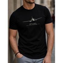 Men's Funny Developer T-Shirt With Airplane Graphic And Not A Bug It's A Feature Slogan, Soft Cotton Short Sleeve Crewneck Tee For Programmers S juoda