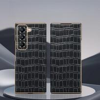 For Samsung Z Fold 7 Phone Case Magnetic Flip Cover Crocodile Pattern Protective Case Compatible with Samsung Z Fold 6 5 4 Opp Bag&For Samsung Z Fold 6