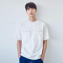 Custom Us Contrast Point Stitch Bartack T-Shirt Cxs23Mkrt488 Beige/L