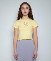 Fake Mama Ff Multi Flamboyant Crop Top [Yellow] Light Yellow