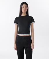 Musinsa Standard Woman Women'S Slim Lace Trim T-Shirt [Black/White] White/M