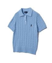 Yale Women'S Heritage Dan Cable Short Sleeve Polo Knit Sky Blue Sky Blue/M