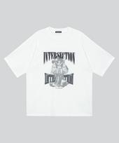 Intersection Halo Tattoo Graphic T-Shirt [White] White/White 0