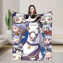 Haru Urara Blanket Umamusume Super Soft Funny Plush Bedding Throws For Couch Chair Sofa Bed Travel Flannel Bedspread Bed Cover Size: 75*100cm, Weight: 230 GSM
