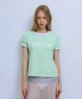 Pisis Ps Symbol Logo Ringer T-Shirt_Lime One Size