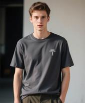 Jeneleolwogseu G-25-Ss-726 Printed Short Sleeve T-Shirt_Dark Gray Dark Grey/4Xl