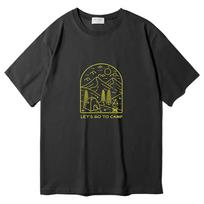 Yda Camping Sketch Oversized Short Sleeve T-Shirt_Yd2028Tsbk Xl/Xxl