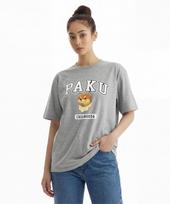 Cream Soda Lab Paku Logo Short Sleeve T-Shirt Gray White Gray/M