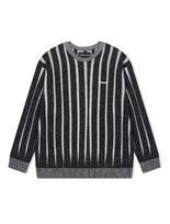 Yes Ic Stipe Knit Pullover Black Black/M