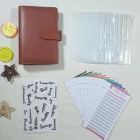 A6 Budget Binder Set Cash Envelope Budget System Binder Planners With  Zipper Expense Budget Sheets and Label Sticker (Brown,NO&A6 13*19*21mm) ruda