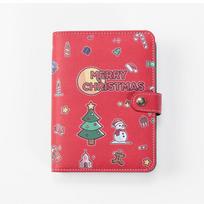 Christmas Leather Organizer Planner Ring Binder 2020 Calendar with Jot Pad Refills Notebook A5/Custom