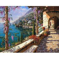 Diy Hand Made Diamond Embroidery Mosaic Painting Wall Cross Sticker Seaside Town Picture Home Decor 20X30CM