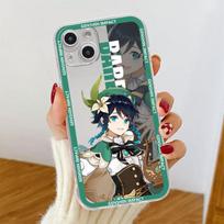 Anime Genshin Impact Clear Case For Apple iPhone 14 11 13 12 Pro 7 8 Plus XR X XS Max 6 6S 13Pro Silicone Phone Cover iPhone 14 gray