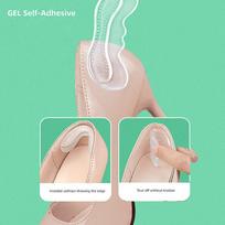 Silicone Heel Pads For Women Shoes Back Sticker Stiletto High Heels Inserts Pad 1 pair white