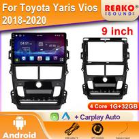 Android Auto Toyota Vios Yaris 2018 2019 2020 Automobilio Radijas Vaizdo Grotuvas Pagrindinis Įrenginys Multimedijos Navigacija GPS 5G WiFi 2Din DVD 4 core 1GB+32GB carplay