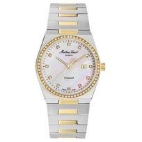 Mathey-Tissot Zeus Two Tone Stainless Steel Mother Of Pearl Dial Quartz D118SBYI Women's Watch perlamutro spalvos