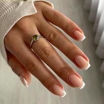 24 Pieces Wear Armor Naked Skin Tone Square Simple Wind White Edge French Nail Piece Wear Nail Nail Piece Fake Nail