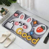 Animacinis Diatominio Purvo Vonios Tualeto Pagalvėlė Virtuvės Kojų Kilimėlis Animacinis Atvaizdas Grindų Kilimėlis Sugeriantis Neslystantis Durų Kilimėlis 40 * 60cm