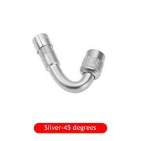 45/90/135 Degree Angle Brass Motorcycle Bent Valve Adaptor Tyre Tube Valve Extension Adapter for Car Truck Motorcycle Cycling Accessories 45 degrees sidabras